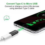 10-1Pcs Micro USB Female To Type C Male Adapter OTG Converter Micro-B To USB-C Connector Phone Charger Cable Adapter For Samsung