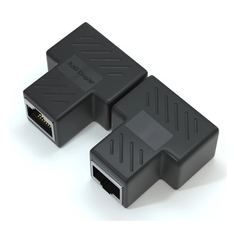 Network Rj45 Cable Port Network Cable Splitter Extender Plug Adapter Connector (8 Core) Split Into Two Splitter