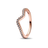 Anillo de plata 925 chapado en oro para mujer, con doble banda brillante y corazón, joyería fina Pandora original, 2024 