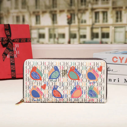 CH Premium Folding Printed Monogrammed Design High Quality Luxury Women's Handbags Square Wallet Classic Vintage Design Fashion
