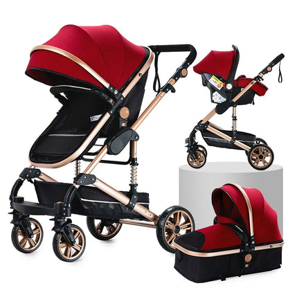 Cochecitos 3 en 1, cochecito de bebé, asiento de coche, cochecito de viaje, cochecito para recién nacidos, paisaje alto, artículos para madres, niños y bebés.