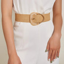 1PC Boho Summer Elastic Wide Waist Belt Women's Decorative Woven Belt for Dresses Suits Beach Vacation Casual Outfits