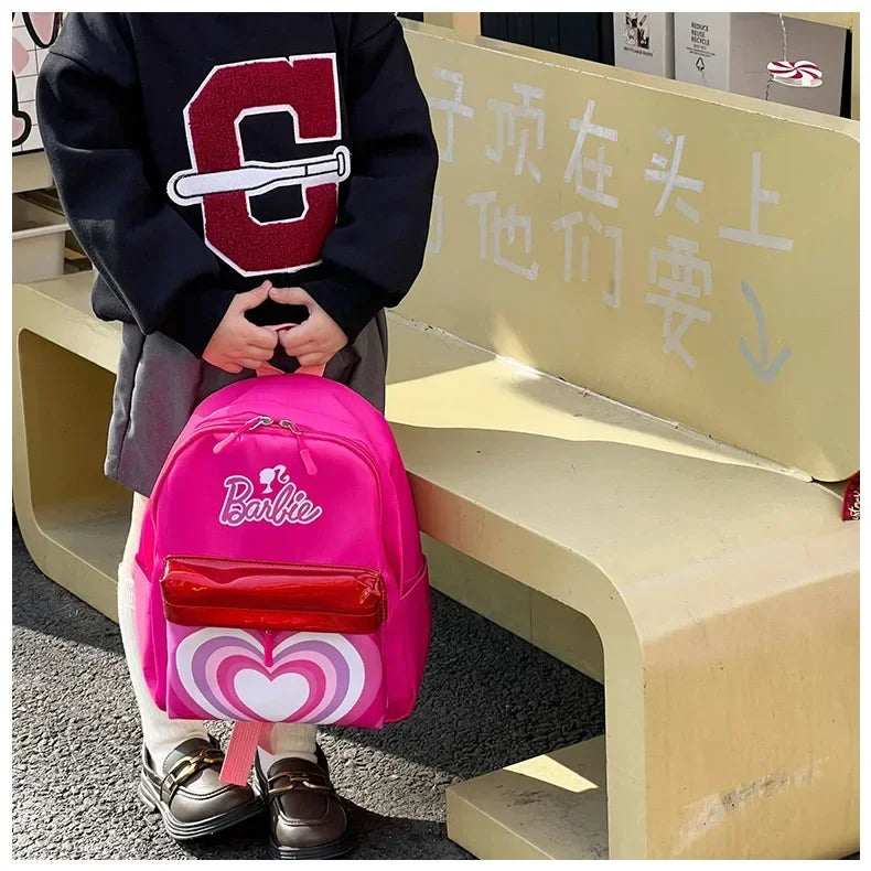 Kawaii Barbie Cartoon Anime Fashion Backpack Girl Barbie Princess Backpack Cute Kindergarten Kids Schoolbag Gift Toys