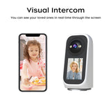 Jooan 2K 3MP PTZ ip Camera Video Call with 2.8Inch LED Screen Baby Cry Sound Detection Security camera AI tracking Baby Monitor