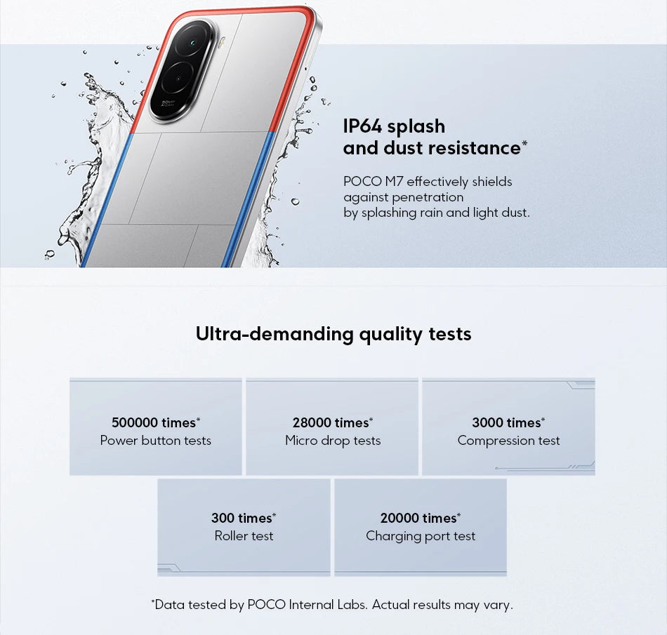 Global Version POCO M7 Snapdragon 685 Smartphone Immersive 6.9" 144Hz FHD+ Display 7000mAh battery 33W Charging NFC