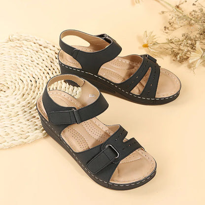 Sandalias de verano para mujer, sandalias romanas vintage, zapatos de playa antideslizantes a la moda para mujer, zapatos de punta abierta para caminar para mujer, zapatos para mujeres