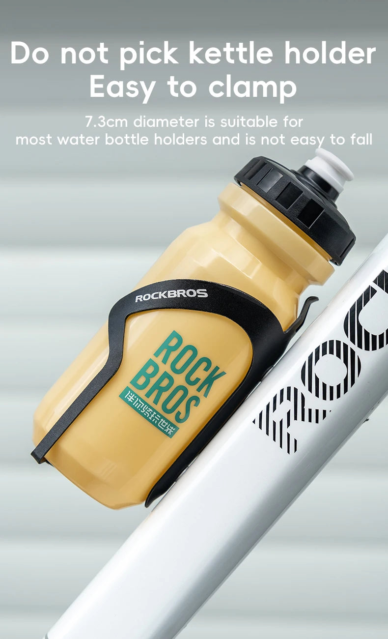 ROCKBROS Cycling Water Bottle 600ml Lightweight Bottle With Dust Cover Gym Water Kettle Drink Outdoor Sports Bike Accessories