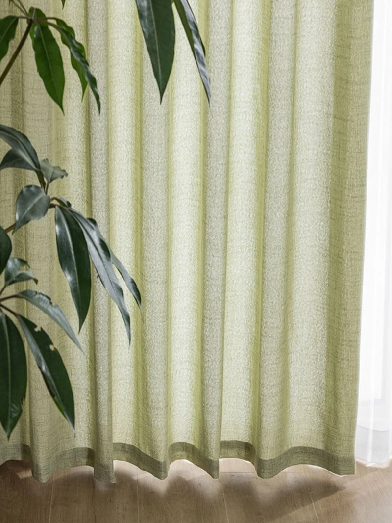 Spring and summer Japanese matcha, green cotton and linen curtains sheer curtains, opaque curtains, luxurious linen for bedrooms