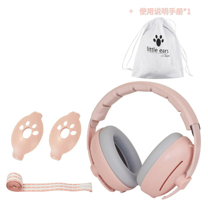 Auriculares con cancelación de ruido y protección auditiva para bebés, diseño convertible 2 en 1, orejeras con reducción de ruido para bebés que mejoran el sueño.