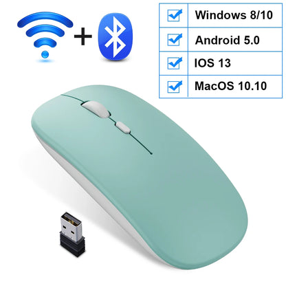 Ratón Bluetooth para Apple MacBook Air Pro Retina 11 12 13 15 16 MacBook Laptop Ratón inalámbrico Recargable Ratón silencioso para juegos