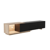 Comanlai 240cm Modern TV Cabinet with LED Lights  Living Room TV Cabinet with 3 Drawers and Open Storageextendable TV Stands