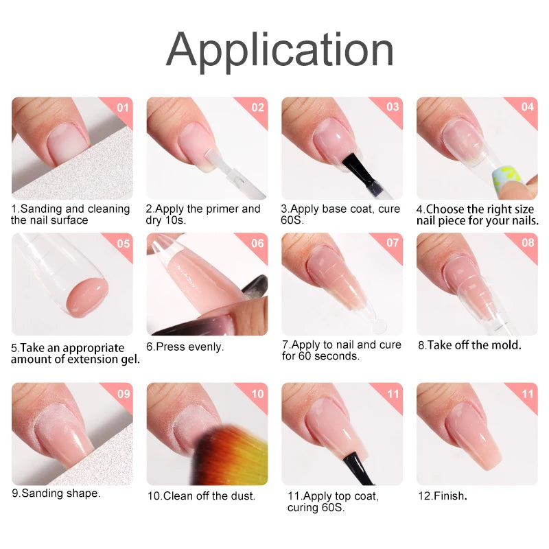 LIMEGIRL 15g Non-Stick Extension Gel UV Quick Build Solid Nail Extension Gel 3D Shaping Nail Art Solid Milky Jelly Hard Gel