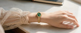 Relogio feminino oval dourado berny de luxo quartzo a prova de agua