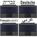 Trackpad Keyboard for Microsoft Surface Pro 3 4 5 6 7 8 9 X Backlit Russian Spanish Arabic Portuguese French Hebrew Keyboard