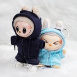 For Labubu Casual Sweatsuit Set Comfy Clothes for Labubu 15/17cm Dolls Featuring Ribbed Hem Details Fashion Doll Accessories