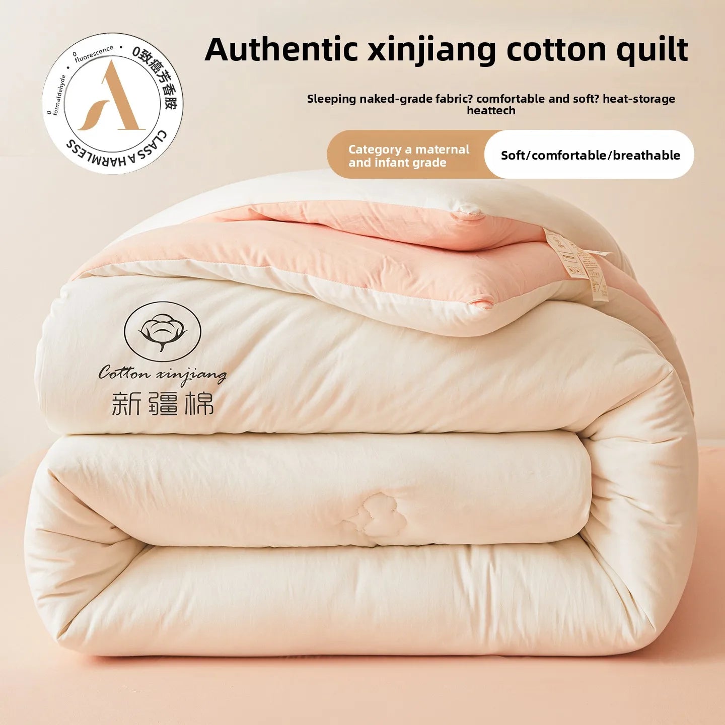 100% Cotton Filled Super Soft Autumn Winter Quilt Lightweight Fluffy Warm Duvets Core Grade A Comfort Quilted Double Comforter