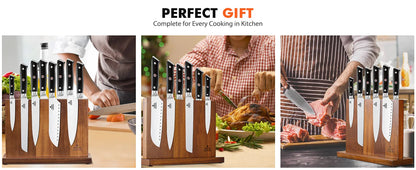 Magnetic Knife Holder With Acrylic Shield Double Side Knife Block Multifunction Storage Knife Stand for Kitchen Cutlery Display