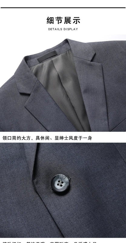 Suit Boutique Men's Fashion Business (Blazer+ Vest + Trousers) Gentleman's Wedding Casual Professional Formal Suit 3 Piece M-6XL