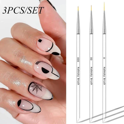 French Stripe Nail Art Liner Brushes Set Manicure Drawing Painting Pen Manicure Nails Line Painting Pen Nail Art Supplies