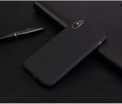 Funda de TPU suave ultrafina de color caramelo para iPhone X, XR, XS, XS Max, color sólido simple