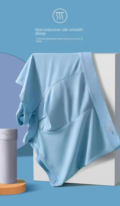 4pcs Boxers Men Underwear Ice Silk Boxer Graphene Man Underpants Breathable Men's Panties Ultrathin Male BoxerShorts Trunk