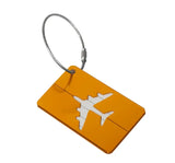 Aluminium Alloy Aircraft Luggage Tag with Name Travel Luggage Tag ID Card Anti-lost Solid Color Travel Accessories