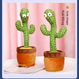 Cactus Magic Dancing Voice Replay Function LED Lights Sings Talks Dances Funny Interactive Plush Birthday Gift Hot Decoración
