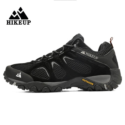 HIKEUP Men Shoes Breathable Splashproof Outdoor Hiking Shoes Mountain Climbing Sport Men Hunting Trekking Sneaker