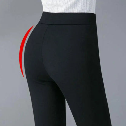 Mother Spring Pants High Waist Casual Stretch Pockets Solid Color Match Top Slim Fit Plus Size Pencil Pants Women Clothing