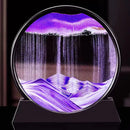 3D Moving Sand Art Picture Round Glass Deep Sea Sandscape Hourglass Quicksand Craft Flowing Sand Painting Office Home Decor Gift