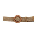 Summer Fashion Women Straw Belt Casual Bohemian Wide Summer Braided Waistbelt  Buckle Elastic Female Straw Waist Belt