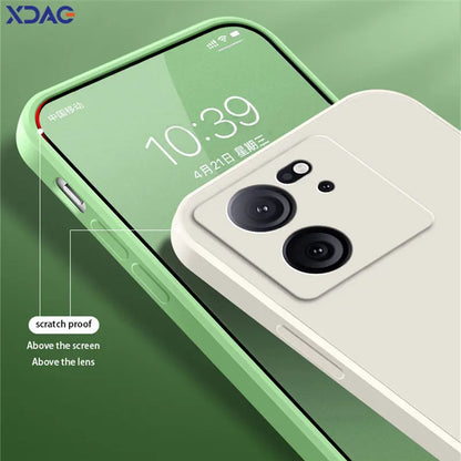 Square Liquid Silicone Back Cover for Xiaomi 13 13T Pro Lite Ultra Camera Protection Soft Waterproof Phone Case Xiaomi13T 13TPro