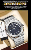 BINBOND Sturdy Stainless Steel Strap Quartz Wristwatches for Men Luxury Luminous Waterproof Auto Date Accurate Men's Watch Reloj