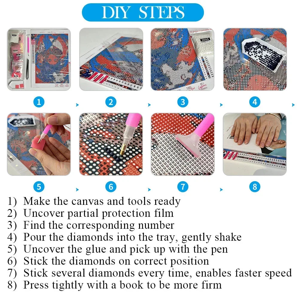 5D Diamond Painting Kits for Adults, Full Round Diamond Art Butterfly, Very Suitable for Beginners and Gifts for Wall Home Decor