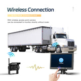 LeeKooLuu Wireless Dual Backup Reversing Cameras and 7" IPS Car Monitor IR Night Vision Rear View Camera for RV Truck Trail Bus
