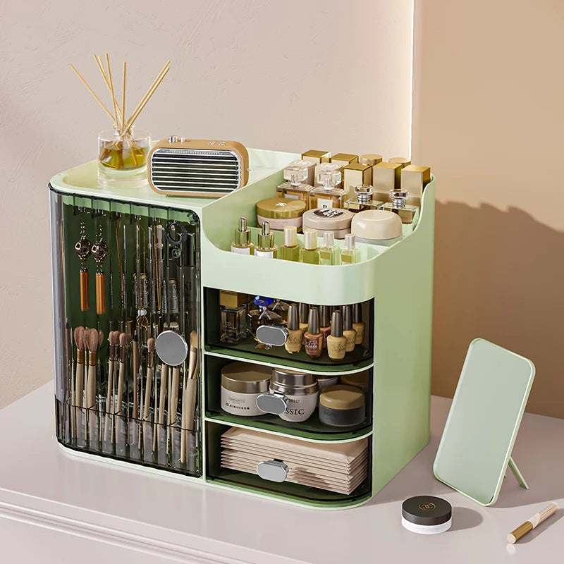Cosmetic Storage Box, Dust-Proof, Moisture-Proof, Waterproof, Large Capacity Skincare Product Shelf, Can Be Layered For Storage