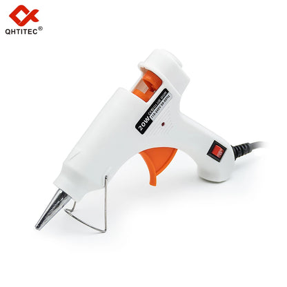JCD 20W Hot Melt Glue Gun with 7MM 10Pcs Transparent Glue Stick Mini Gun Home Electric Temperature Gun Maintenance Tools