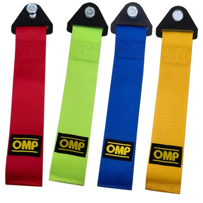 Cuerda de remolque para coche Omp, modificación, gancho de seguro de automóvil, parachoques delantero, cuerda de remolque, cabeza de vehículo, serpentina para coche, accesorios decorativos