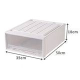 Wardrobe Storage Box High-capacity Drawer Style Stackable Container Transparent Plastic Containers for Household Use Storage