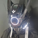Capacete Cyberpunk com LED – Máscara para Festas, Halloween, Natal e Cosplay – Presente para Adultos