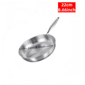 304 Stainless Steel Frying Pan NonStick Pan Fried Steak Pot Uncoated Kitchen Cookware For Gas Stove and Induction Cooker