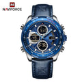 New NAVIFORCE Watches for Men Leather Mens Military Sport Waterproof Watch Quartz WristWatch Chronograph Male Clock
