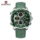 New NAVIFORCE Watches for Men Leather Men's Military Sport Waterproof Watch Quartz Wristwatch Chronograph Male Clock