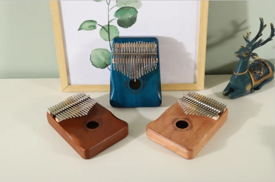 Kalimba, instrumento musical, piano de pulgar de 17 teclas, madera de caoba, combinaciones de piano de dedo, regalos para niños, piano de dedo Mbira portátil