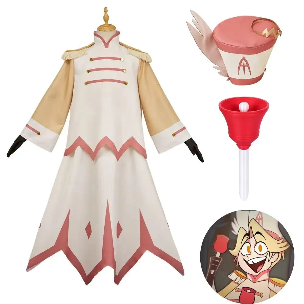 Hazzbin Abel Cosplay Costume Anime Hotel Disguise for Adult Men Women Clothing Gloves Roleplay Outfits Halloween Carnival Suit