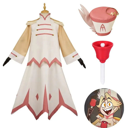 Hazzbin Abel Cosplay Costume Anime Hotel Disguise for Adult Men Women Clothing Gloves Roleplay Outfits Halloween Carnival Suit