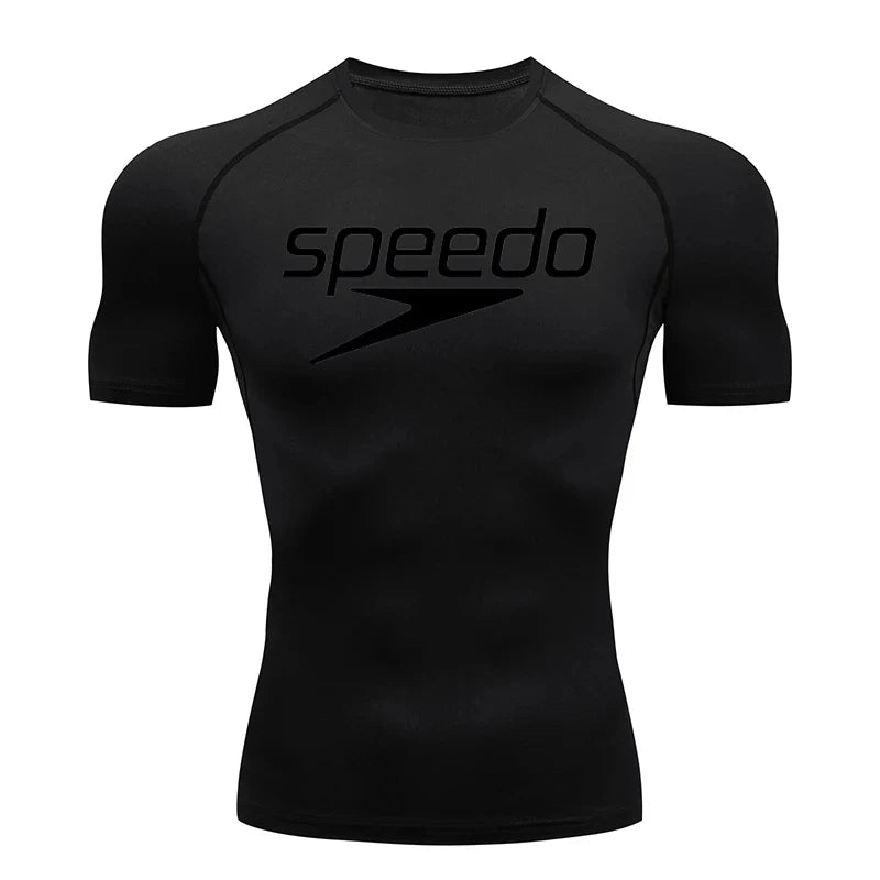 Camiseta de compresión para correr para hombre, camisetas con estampado de velocidad, ropa deportiva de gimnasio de secado rápido para hombre, camiseta Rashguard MMA para hombre 