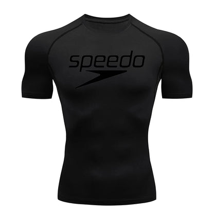 Camiseta de compresión para correr para hombre, camisetas con estampado de velocidad, ropa deportiva de gimnasio de secado rápido para hombre, camiseta Rashguard MMA para hombre 