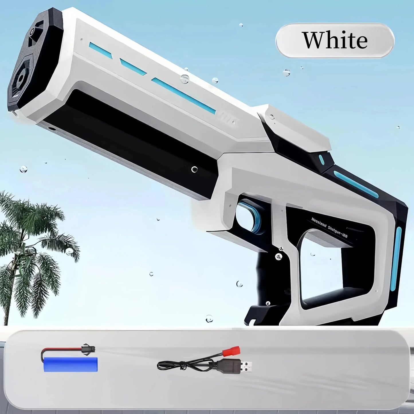 Pistola de agua eléctrica automática con absorción de agua, entretenimiento en piscinas de playa al aire libre, pistola de agua para adultos y niños