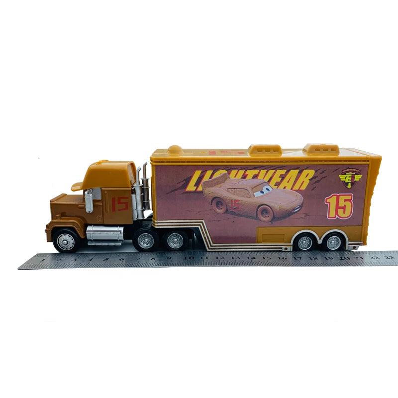 Disney Pixar Cars 2 3 Juguetes Rayo McQueen Camión Jackson Storm Tío Mack 1:55 Camión de fundición Modelo de remolque Niño niños Regalo